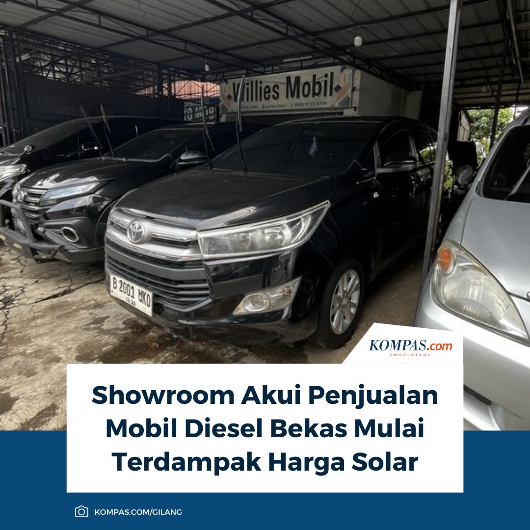 kompascom's tweet photo. Baca di sini:
https://t.co/RCbOpsPGWt
Kenaikan harga solar termasuk solar non subsidi mulai terasa dampaknya di pasar mobil diesel bekas.
~NA #MobilBekas #MobilDiesel #HargaSolar https://t.co/ok3llkm8jD