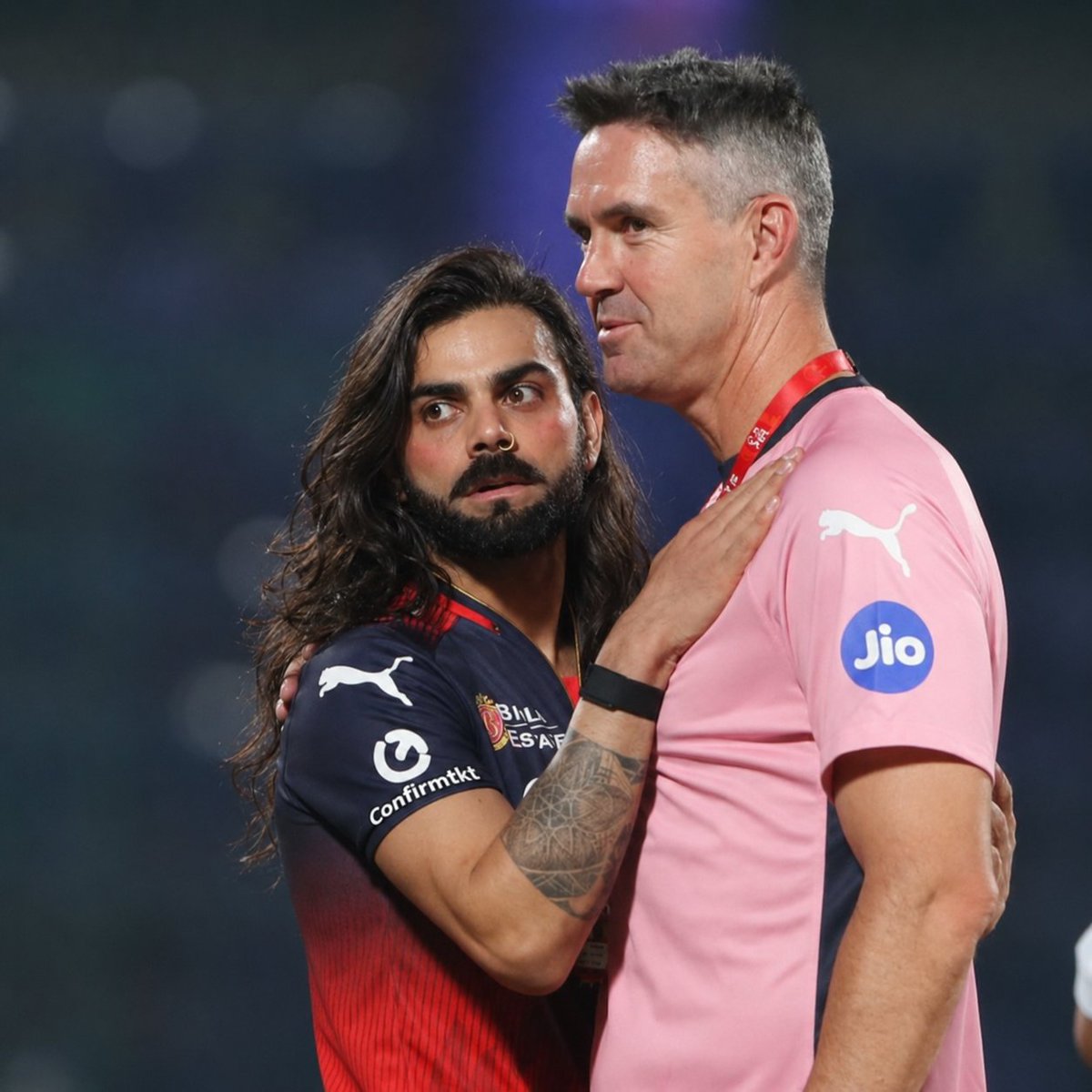 rishsharma16's tweet photo. Diva @imVkohli 💅 with the one and only @KP24 💪🏻

#iplt20 #ipl2026 #vecinosallímite #aigenerated

@cricketaakash @harbhajan_singh @YUVSTRONG12  @yuzi_chahal @ish https://t.co/hE4qeTcv4q
