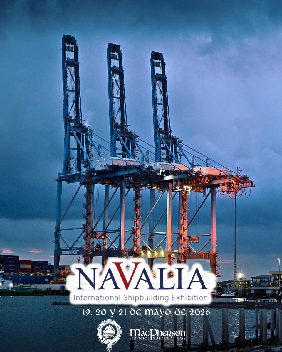 MacphersonUS's tweet photo. Innovation, automation and subsea technology are shaping the future of the naval industry. 🌊
Macpherson Servicios Subacuáticos will be present at Navalia 2026 — Stand 2A30.
👉 https://t.co/k7Ha1PhsRN
#Navalia #Subsea #MarineOperations #MaritimeIndustry https://t.co/xgsQ4E6NjY
