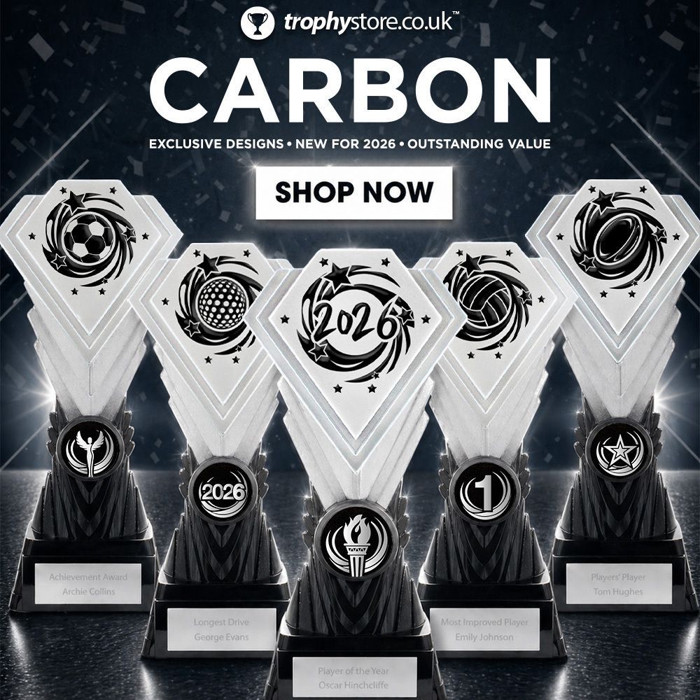 TrophyStore's tweet photo. Meet the all-new Carbon range for 2026 🏆
https://t.co/um9BAGCDZY 
 
Bold. Modern. Built to stand out.
 
Why you’ll love them:
🏆 Exclusive 2026 designs
✏️ Free engraving available
📏 Available in 3 sizes
🚚 Fast delivery options https://t.co/7Na15wm3Pq