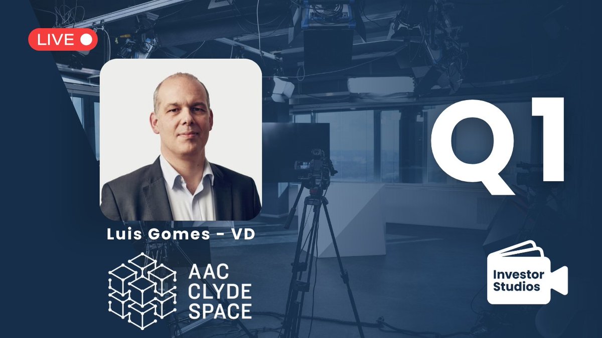 Investorstudios's tweet photo. Q1-rapporten för AAC Clyde Space har landat! 

Bolagets VD Luis Gomes presenterar kvartalet live och deltar i en Q&amp;A. Live 11.00!

Missa inte presentationen och ställ din fråga i chatten: https://t.co/N89pBHXCMJ

#Finanstwitter #PrataPengar #fintwitt https://t.co/hSiQQ13wai
