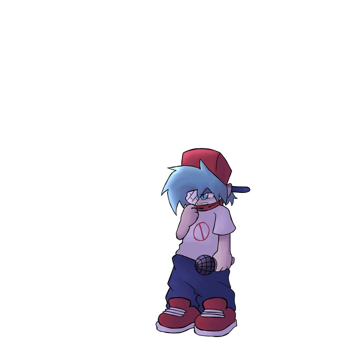FRAGEFUTURESFNF's tweet photo. Okay we  are remaking the artstyle for the mod here’s boyfriend static idle for the prologue 

Art by @YellowAndRedSna the director of the mod https://t.co/2hnCRC0Kzf