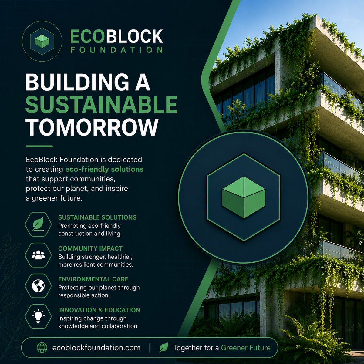 EcoBlockImpact's tweet photo. Building more than structures — building a greener future for generations to come. 🌍♻️
EcoBlock Foundation is turning sustainability into action, one block at a time. #EcoBlockFoundation #SustainableFuture #GreenInnovation #EcoFriendly #BuildTheFuture https://t.co/q08wpRT3YG