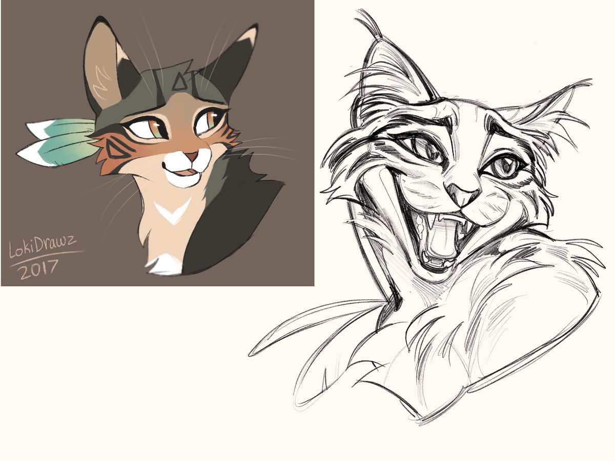 Lokeneko's tweet photo. Redrawin’ #sketch #oc https://t.co/6CfGgs4Tni