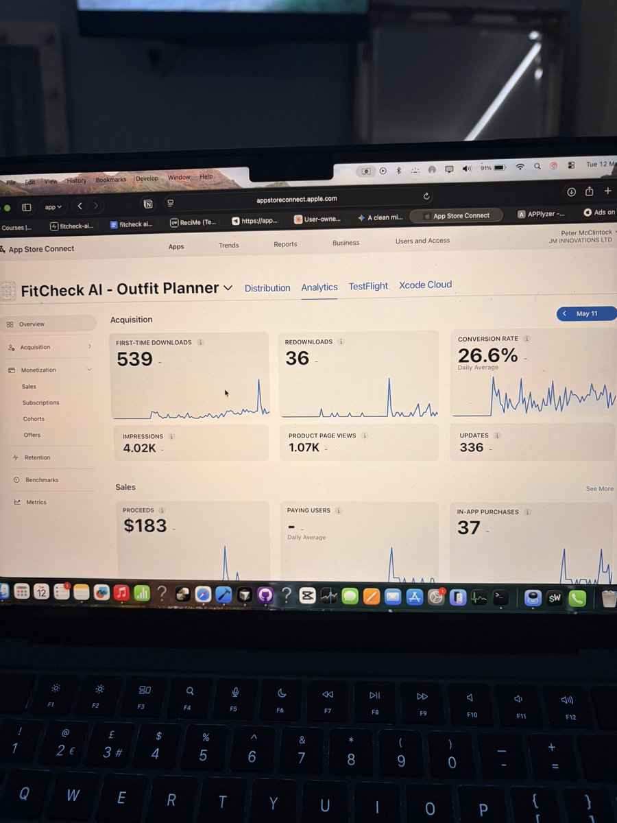 Max_Mullenn's tweet photo. Does anyone know if these numbers are any good? I’m trying to do a bit of ASO… https://t.co/dvpYU1CduK