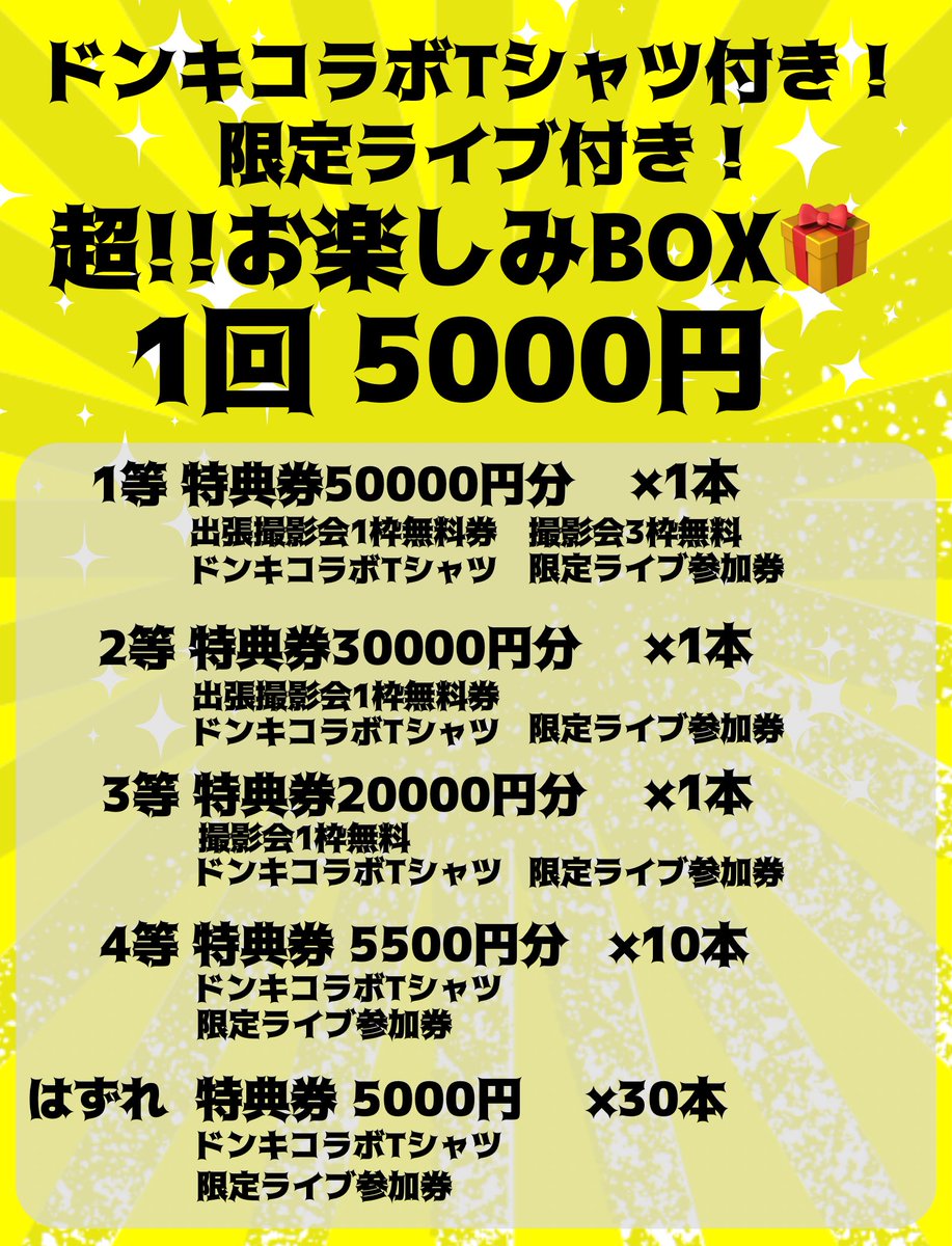 超!!お楽しみBOX】 💰1回 5000円 🗓販売期間 5月13日～17日 ✓ドンキ