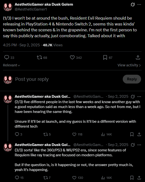 AestheticGamer aka Dusk Golem tweet media