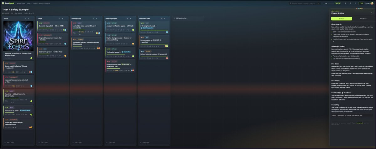 dylanjkl's tweet photo. Been working on something over at @jokelboard.

Basically it's a deeply integrated Kanban board into the Roblox ecosystem.

Will be shipping this soon to the DYLANJKL ECOSYSTEM and then potentially even customers!

Exciting times. 😄 https://t.co/2y8xfxxRzT