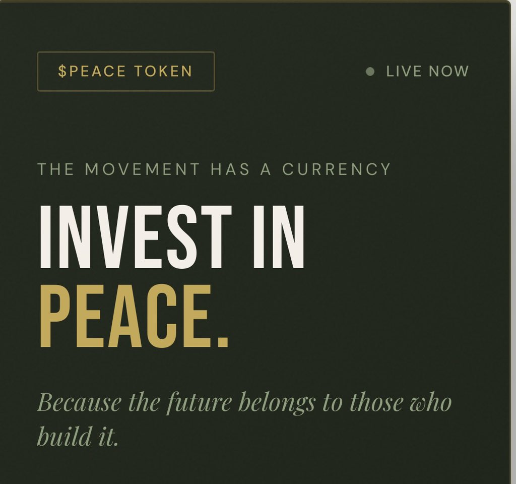 STOP THE WAR $PEACE tweet media
