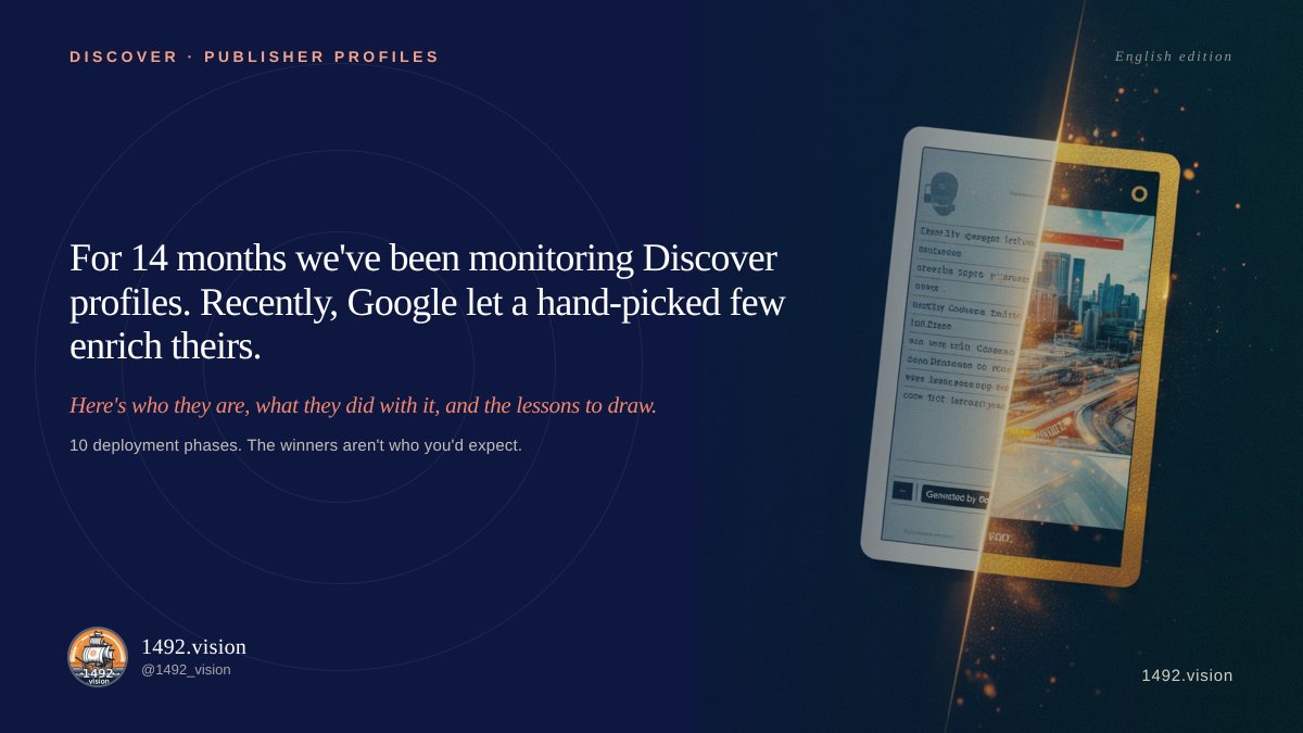 1492_Vision's tweet photo. The full reference study is also available on our website, free for all:
➡️https://t.co/IvomYbKbQU

Must read for any #GoogleDiscover publisher
#GoogleProfiles https://t.co/FcY7GN9c6r