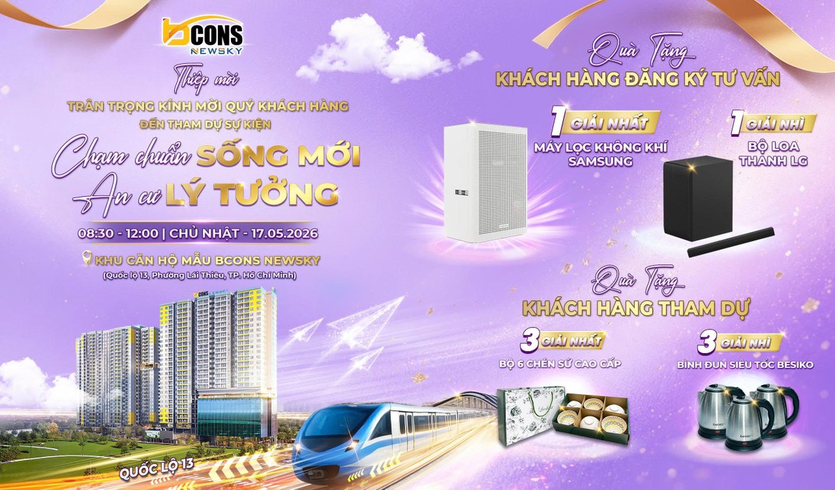 SanGDBcons's tweet photo. 📷 THIỆP MỜI SỰ KIỆN | CHẠM CHUẨN SỐNG MỚI – AN CƯ LÝ TƯỞNG 📷
#sangiaodichbcons #minievent #BconsNewSky #ql13 #BCONS #BCONS_GROUP #BconsPSLand #BconsNewSky #BCONS_GROUP #BconsPSLand
#thuanan #binhduong #ql13 #canhobinhduong #canhothuanan
#batdongsan #batdongsanbinhduong https://t.co/RtkMHne3rZ