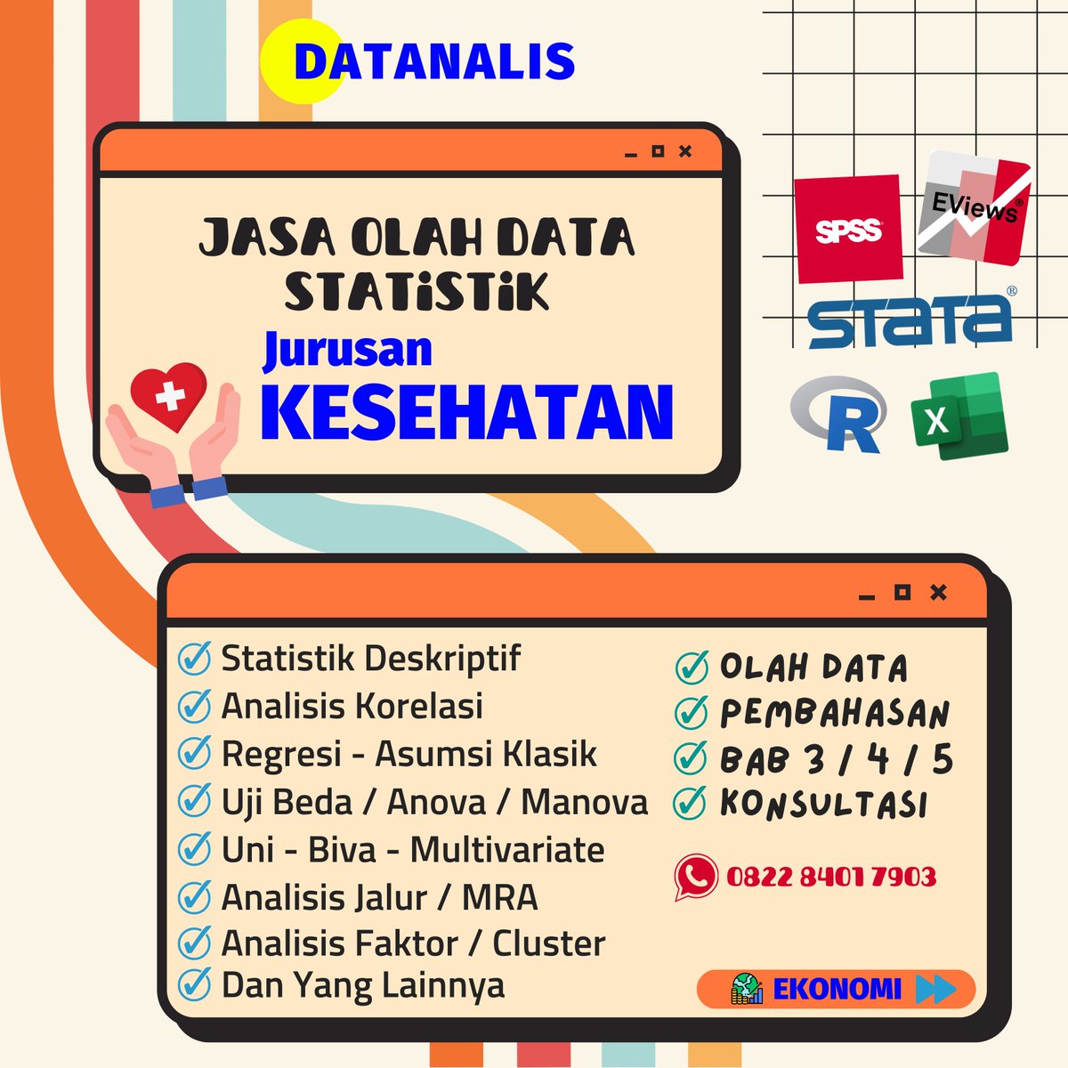 Jasa Olah Data Skripsi Ekonomi / Kesehatan tweet media
