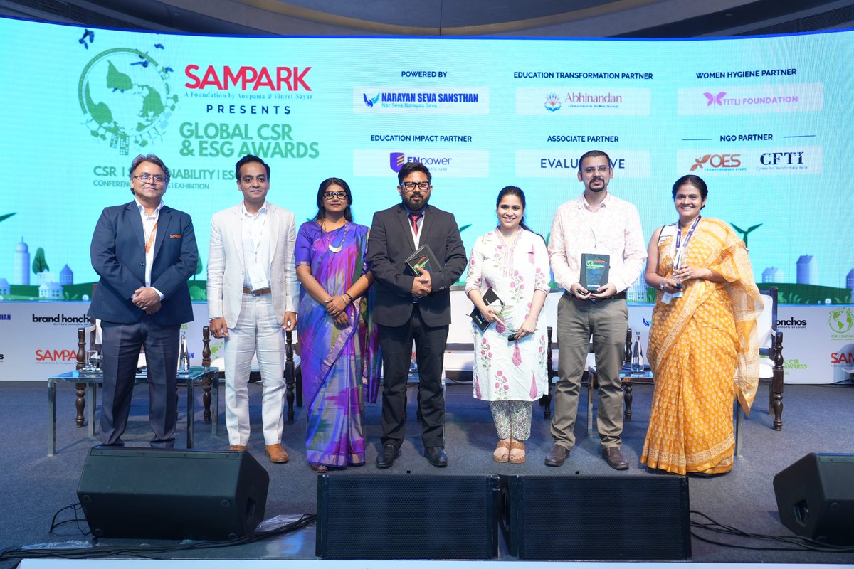 Samparkorg's tweet photo. As we mark 20 years of Sampark Foundation, we were proud to be the Title Partner at the Brand Honchos Global CSR & ESG Awards 2026.

The event brought together leaders from industry, CSR, and the social sector to reflect on what it takes to create measurable and sustainable impact. Through two thoughtful panel discussions on CSR outcomes and education as a boardroom priority, the conversations reinforced an important belief lasting change is built when intent, accountability, and collaboration come together.

Our Founder, Mr. Vineet Nayar, @vineetnayar shared the inspiration behind Sampark, the role of AI in shaping the future of education, and the importance of keeping purpose alive in the pursuit of meaningful change.

Our President, Dr. K. Rajeswara Rao, IAS Rao, spoke about Sampark Foundation’s journey of scaling frugal innovation and reaching over 2 crore children across 8 states.

This milestone was not just about celebrating 20 years.
It was about reaffirming one enduring mission to make quality learning accessible to every child.

#SamparkFoundation #LearningMagic #GlobalCSRESGAwards2026 #20YearsOfImpact