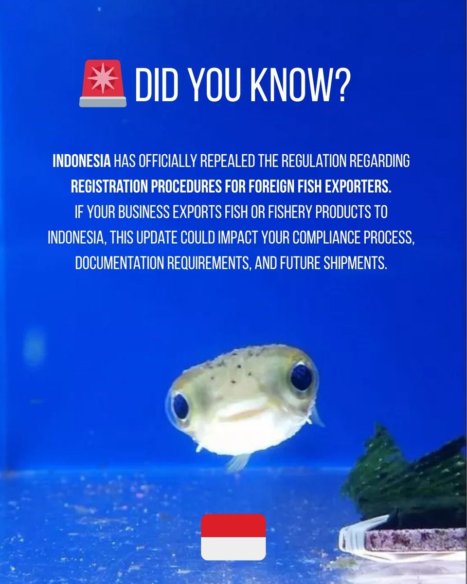 HSCodeMatch's tweet photo. Subscribe to HSCODEMATCH
for the latest global trade regulations, HS code updates, and international compliance insights.
#hscode #globaltrade #international #business #indonesia #fish https://t.co/zve1gcJhZQ