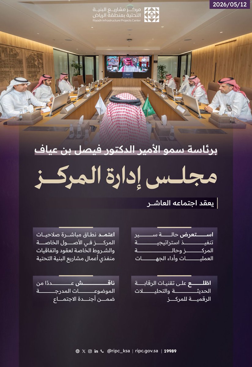 مركز مشاريع البنية التحتية بمنطقة الرياض RIPC tweet media