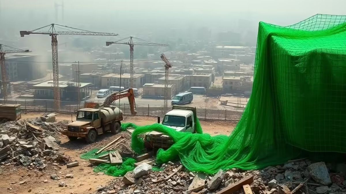 IndianTechGuide's tweet photo. 🚨 The Delhi government has made it mandatory for all construction and demolition sites to use green nets with a minimum thickness of 100 GSM. https://t.co/KhfQL33Q4m