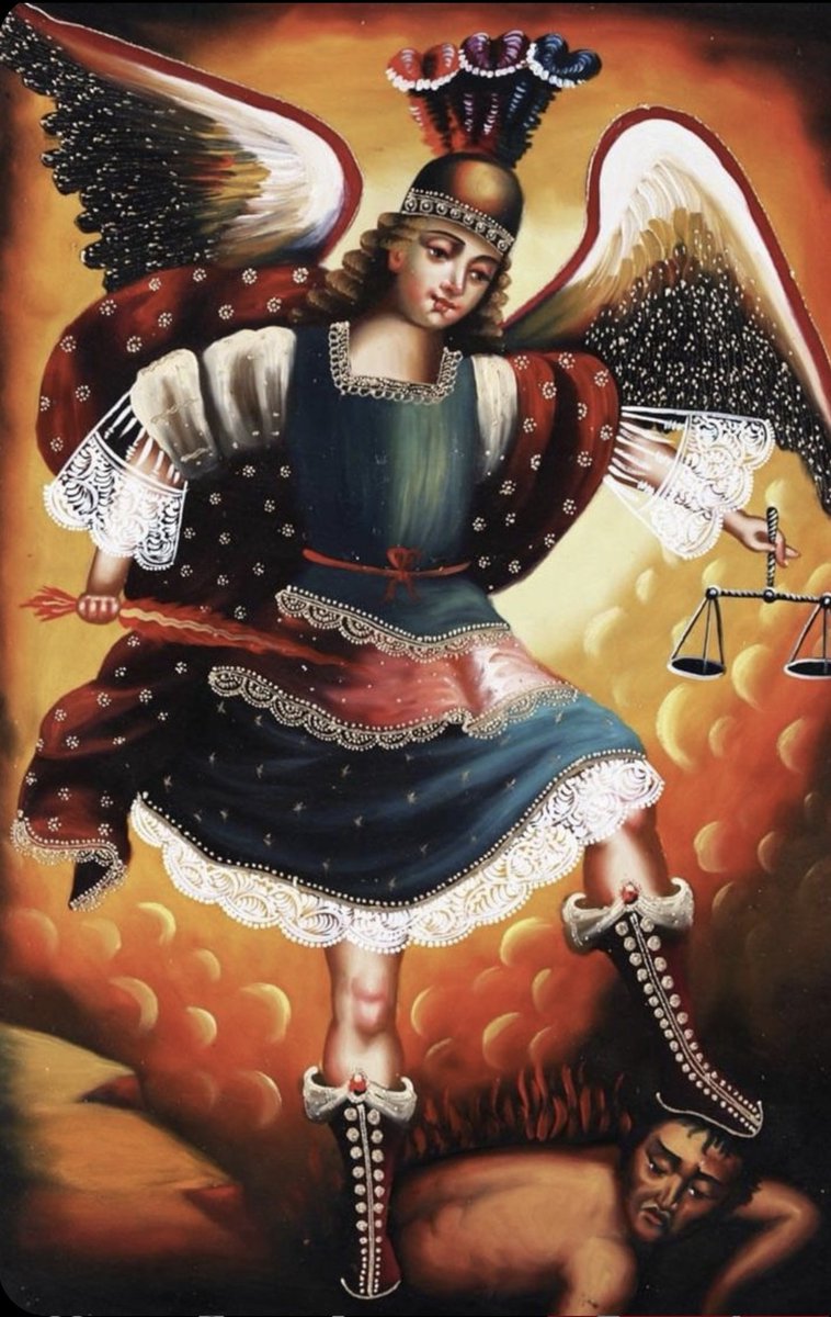 vircenturione's tweet photo. «El cielo y la tierra pasarán pero mis palabras no pasarán. Mas en cuanto al día y la hora, nadie sabe, ni los mismos ángeles del cielo, ni el Hijo, sino el Padre». Marcos 13, 24

Arcángel san Miguel
Barroco Novohispano. https://t.co/58fuJHZjgg