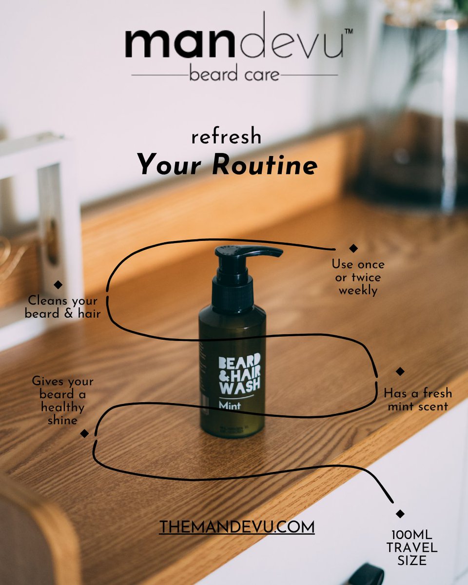 themandevu's tweet photo. Refresh your beard with a burst of mint. 100ml &amp; 300ml sizes available.

Shop on https://t.co/egQvdynyfe https://t.co/RV04XyBqLx