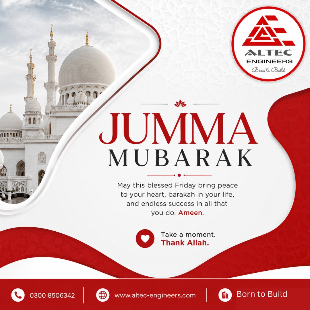 AltecEngineers's tweet photo. 🌙 Jumma Mubarak — May Allah fill your life with peace, barakah, endless success, and happiness today and always. 🤲✨ @Dawat_e_Islami 

#JummaMubarak #ALTECEngineers #FridayBlessings #Barakah #Success #IslamicPost https://t.co/eGQHHgYpiS