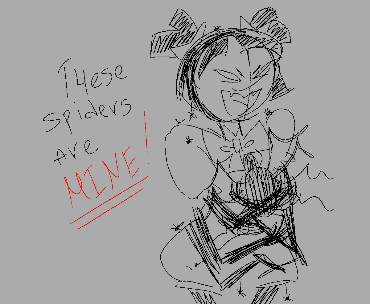klunets's tweet photo. I don't think she would change. She would sell even more overpriced food, and when she run of it, protect her spiders from hungry monsters

#ask_re_horrortale https://t.co/DbPzBz2aNA