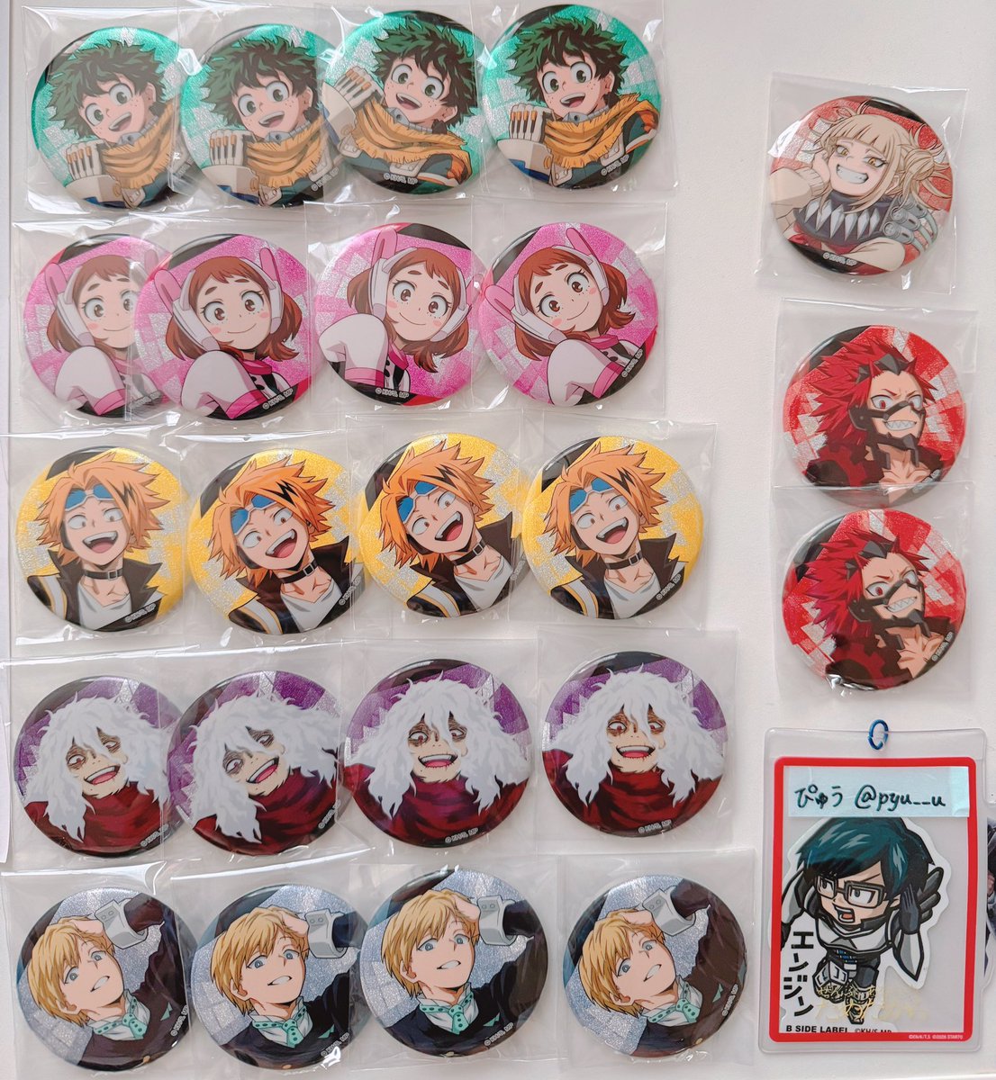 pyu__u's tweet photo. 【交換】 僕のヒーローアカデミア ヒロアカ グリッターカンバッジコレクション3 エンスカイ 缶バッジ

譲▶︎緑谷出久、麗日お茶子、上鳴電気、死柄木弔、物間寧人、トガヒミコ、切島鋭児郎（それぞれ個数は画像参照）
求▶︎同種心操人使

郵送
リプライよりお気軽にお声掛けください。 https://t.co/uFDzTjt1nP