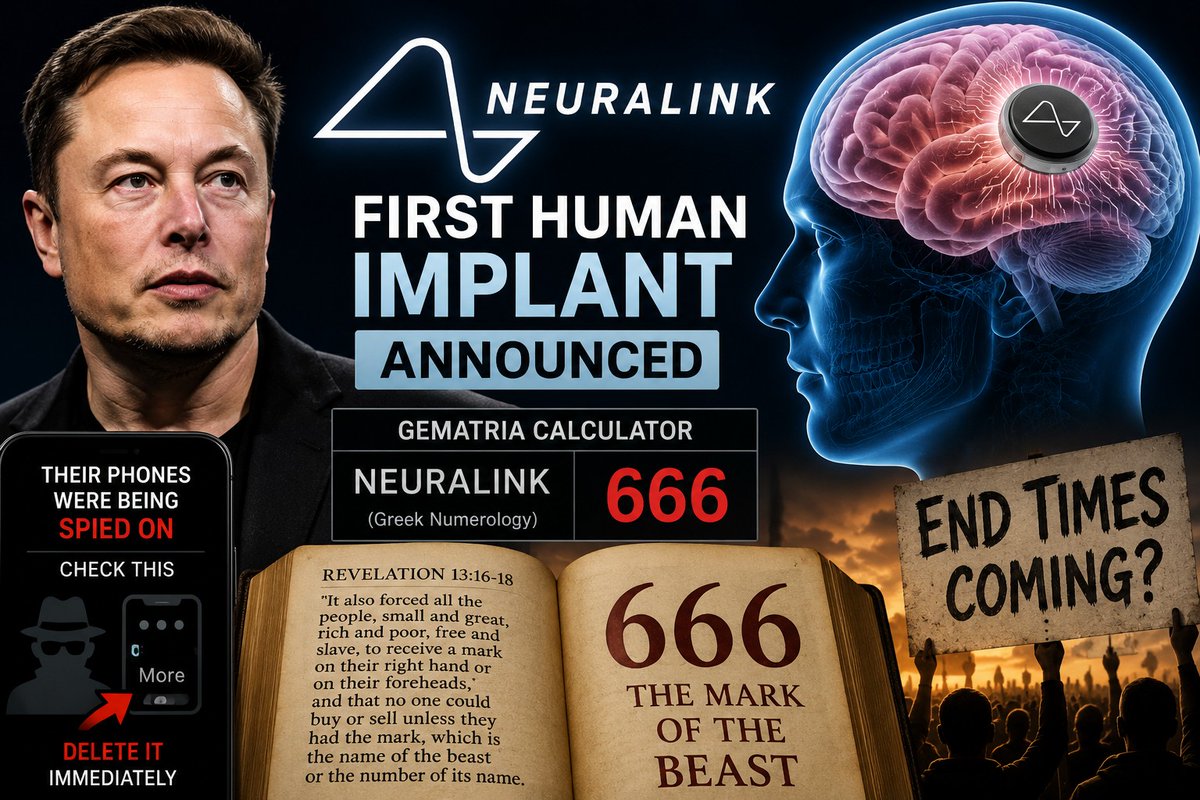 Viral ‘666’ Theory Trails Elon Musk’s Neuralink Human Implant Breakthrough, Signaling Biblical Endtime

newsense.ng/viral-666-theo…