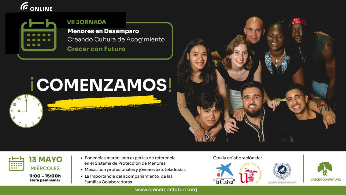 ongCcF's tweet photo. ¡Arrancamos la VII Jornada Menores en Desamparo - Creando #CulturaDeAcogimiento 💚!

Síguela en directo aquí 🔗https://t.co/qMXNyfO63X https://t.co/jgNz5f32Fc