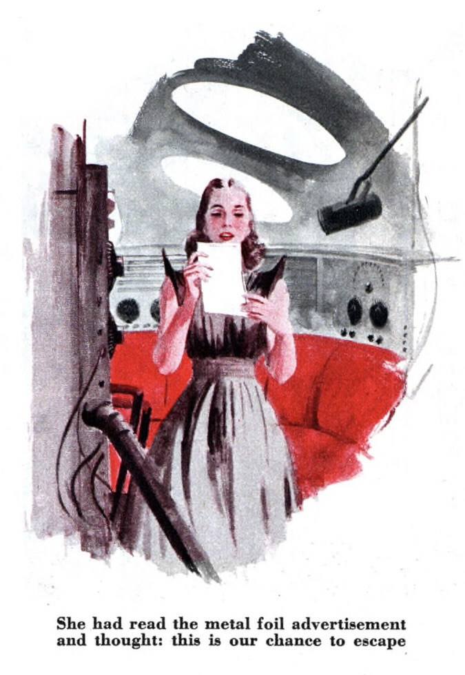 LRonLacy's tweet photo. ‘She had read the metal foil advertisement and thought: this is our chance to escape’
#RayBradbury #ScienceFiction #illustrationartists #TomHall
#ThomasVictorHall (1879-1965) https://t.co/s1fVebq2j2