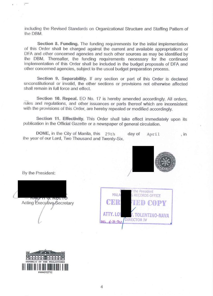 PTVph's tweet photo. NEWS UPDATE: President Ferdinand R. Marcos Jr. has issued Executive Order No. 115 aimed at strengthening the institutional capacity and responsiveness of the Technical Cooperation Council of the Philippines (TCCP), [...]

(1/2) https://t.co/Bdas6IbGjn