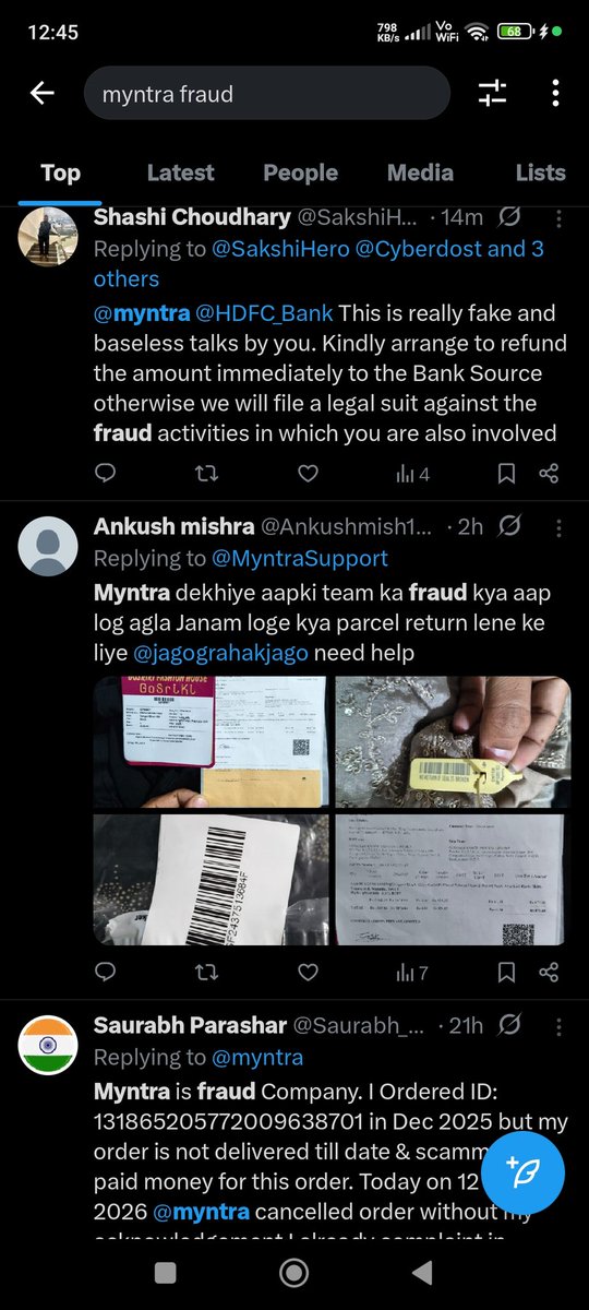 debasmitakeyag's tweet photo. @MyntraSupport Here goes more and more complaints of fraud by @myntra &amp; false promises by @MyntraSupport https://t.co/B2WzE0HAX5