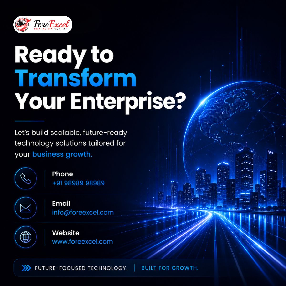 Fore_Excel's tweet photo. Empowering businesses with future-ready enterprise technology solutions.

From VR &amp; AR to smart workplace innovation — we help enterprises scale smarter.

Fore Excel — Your Trusted Enterprise Tech Provider.

#EnterpriseTechnology #virtualreality #augmentedreality #SmartWorkplace https://t.co/LsgwJfYu5o