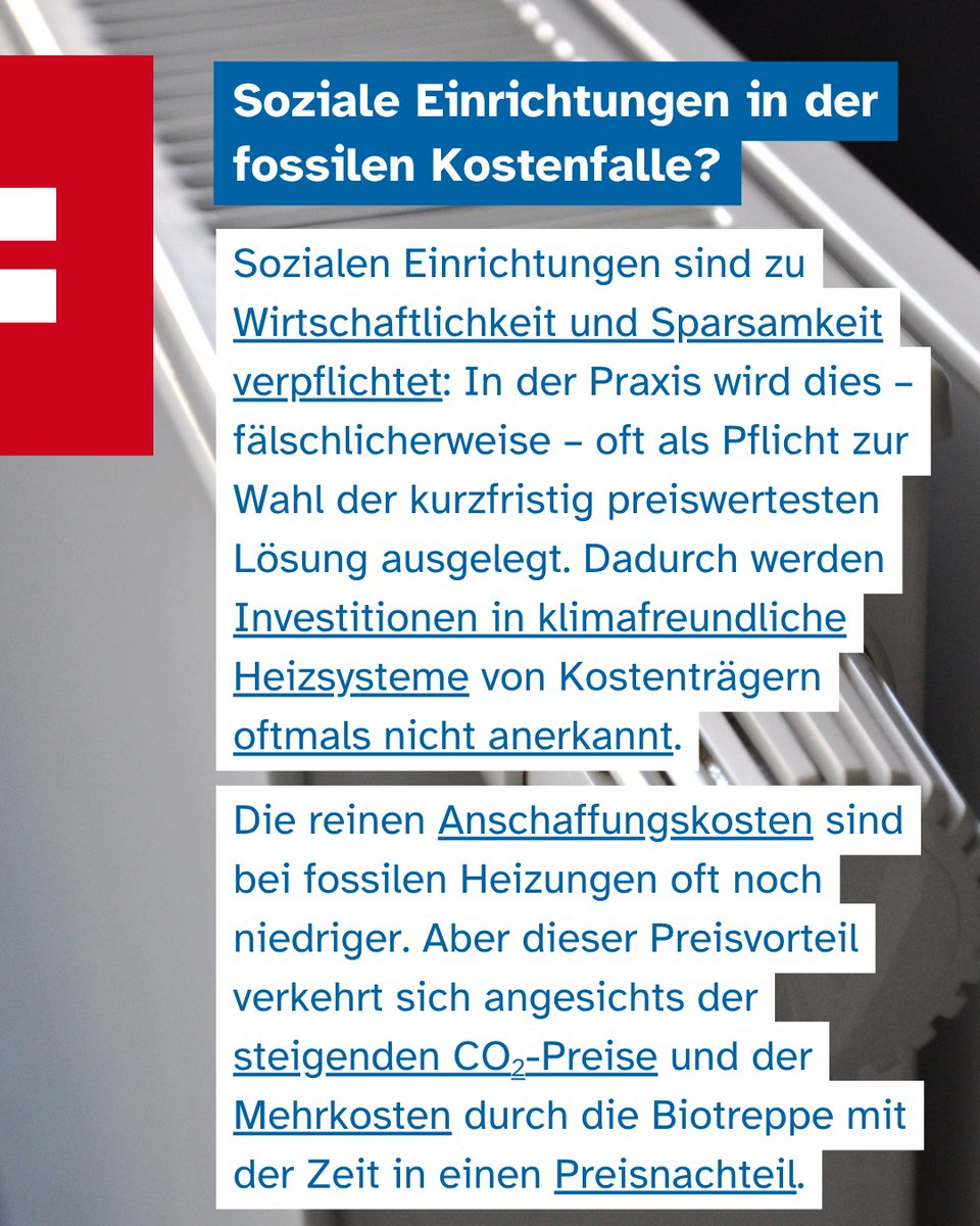 Paritaet's tweet photo. „Wer beim Heizungstausch auf billige fossile Lösungen setzen muss, zahlt unter dem Strich drauf.”
Unsere Geschäftsführerin @katjakipping zu den Auswirkungen des Gebäudemodernisierungsgesetzes für soziale Einrichtungen. https://t.co/cDJjIUYhAI