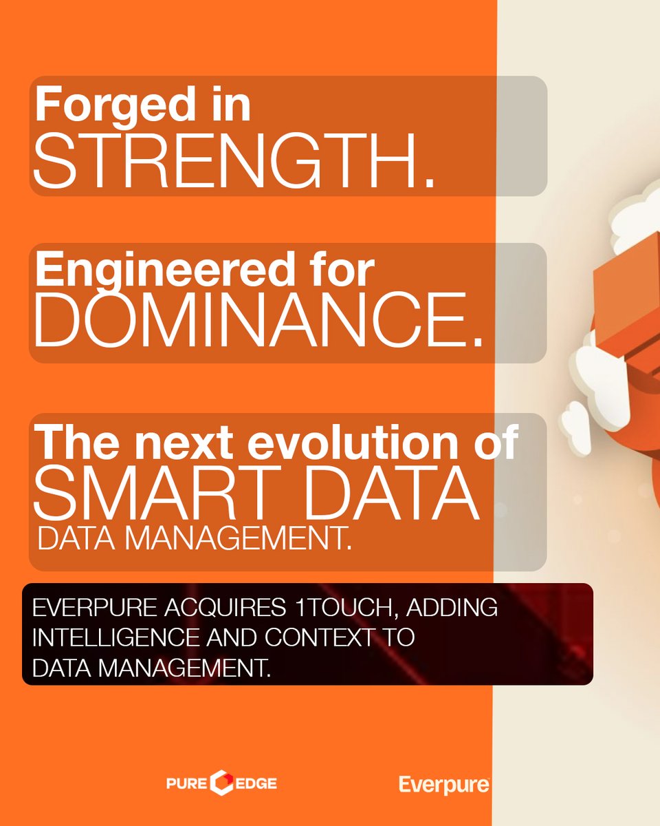 PureEdgeIT's tweet photo. Everpure acquires 1touch, bringing intelligence, context, and smarter orchestration to enterprise data management.
From storage to AI-ready data intelligence across cloud, SaaS, edge, and on-premise ecosystems.
@EverpureData   | 1touch. io https://t.co/Jy4TMNGJum
