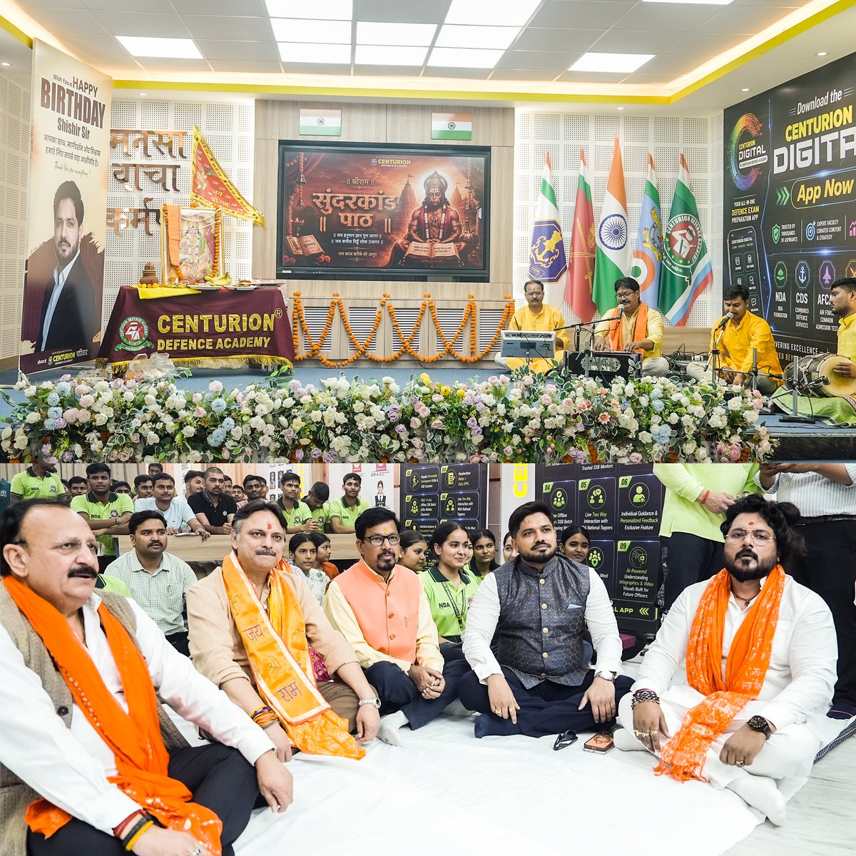 centurionaca's tweet photo. Honouring Leadership Through Devotion &amp; Service! 🇮🇳✨
In a grand double-city celebration of our CMD Director Shishir Dixit Sir’s birthday, Lucknow and Dehradun vibrated with faith, enthusiasm, and national pride! 
#CenturionDefenceAcademy #ShishirDixitSir #NationFirst https://t.co/VKtkfSfq3M