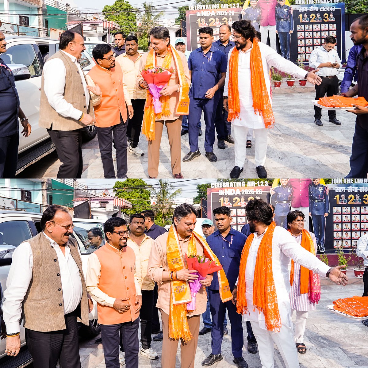 centurionaca's tweet photo. Honouring Leadership Through Devotion &amp; Service! 🇮🇳✨
In a grand double-city celebration of our CMD Director Shishir Dixit Sir’s birthday, Lucknow and Dehradun vibrated with faith, enthusiasm, and national pride! 
#CenturionDefenceAcademy #ShishirDixitSir #NationFirst https://t.co/VKtkfSfq3M