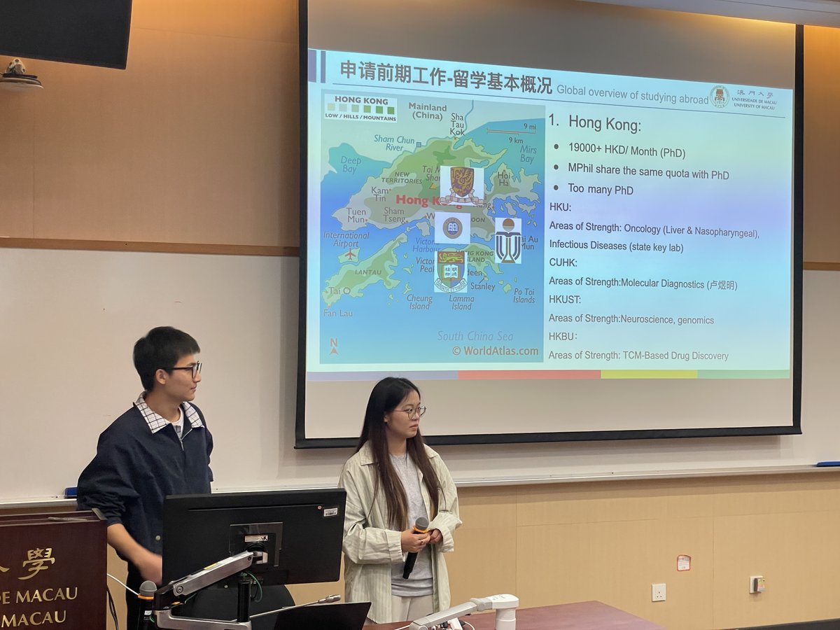 OfMacau's tweet photo. UM FHS recently held a further study sharing session, where outstanding graduates shared their experiences in applying to top universities worldwide, covering research preparation, application strategies. For details, please visit:https://t.co/9Csk4VCiip https://t.co/tAOMQGvtEq