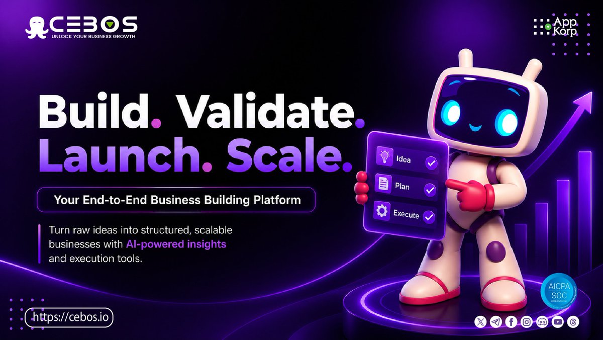 _cebos's tweet photo. Great businesses are not built by guesswork.
Use smarter insights, streamlined execution, and scalable systems to move ahead.
Get your first premium valuation at 80% OFF: https://t.co/TFT0LLNAO7
  #CEBOS #IdeaValuation #BusinessValuation https://t.co/ZQAoK8xjFw