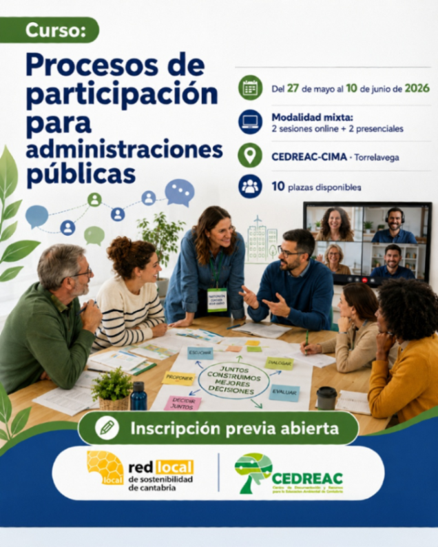 programaprovoca's tweet photo. 📢 Abierto el plazo de inscripción para el curso “Procesos de participación para administraciones públicas”.

📅 27/05-10/06 Modalidad mixta
📍 CEDREAC-CIMA,Torrelavega
👥 10 plazas, inscripción previa en https://t.co/UF6119pJUD
#cedreac #participaciónciudadana https://t.co/Ak82lbGqvL