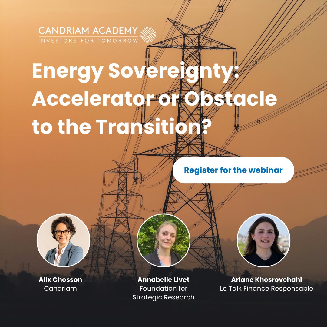 candriam's tweet photo. ⚡For investors, the energy transition is no longer just about decarbonisation.

Energy security and sovereignty are now part of the equation.

🎙️On 4 June, we will take a deep dive into these topics. Register today: https://t.co/sLF54gxSct https://t.co/bzhSS2EPRO