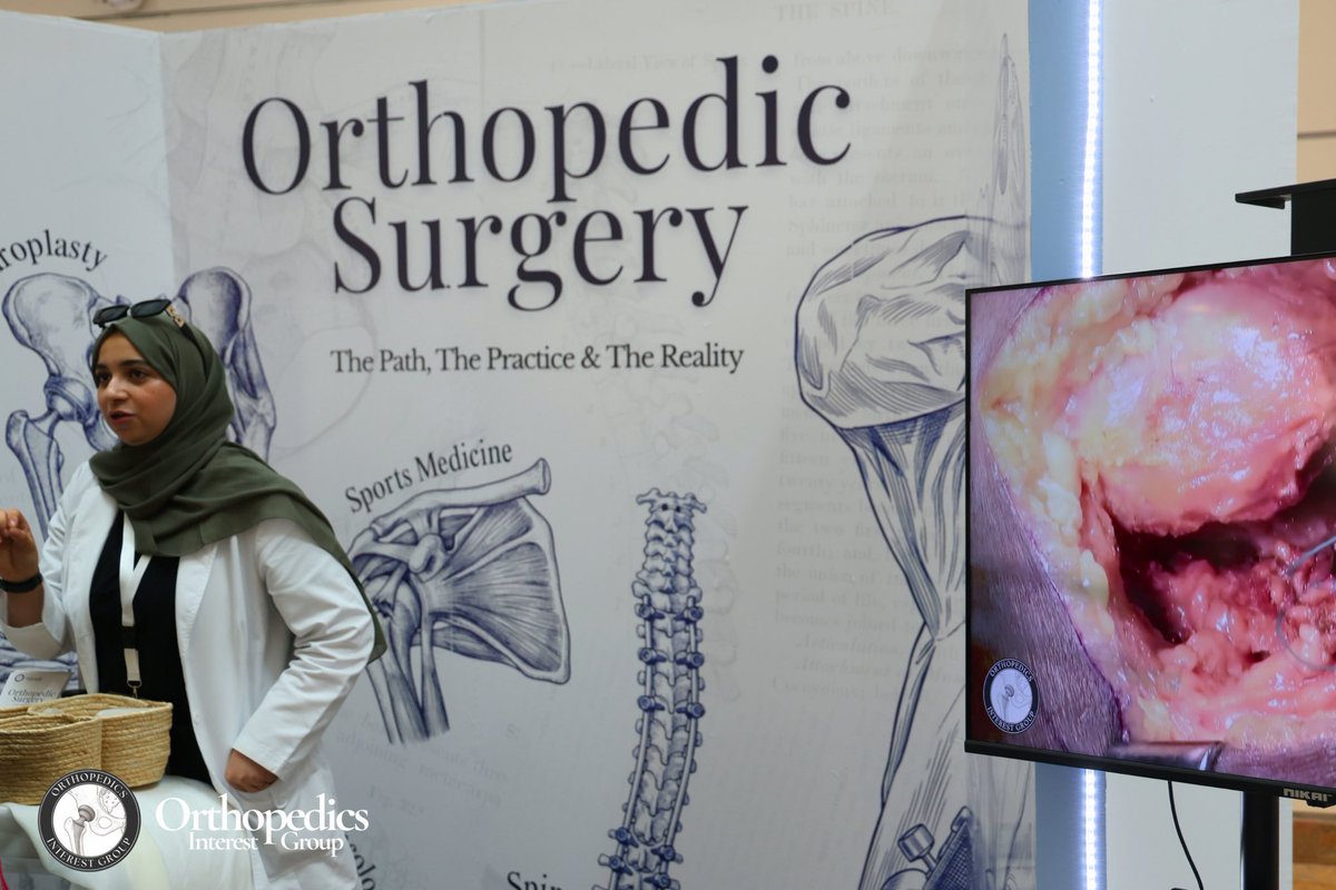 OrthoIG's tweet photo. Representing the Orthopedic Surgery booth at Surgical Career Fair at Alfaisal University alongside the team. Great discussions, great energy, and an amazing opportunity to connect with students interested in the field. https://t.co/ywkE0fcnIB