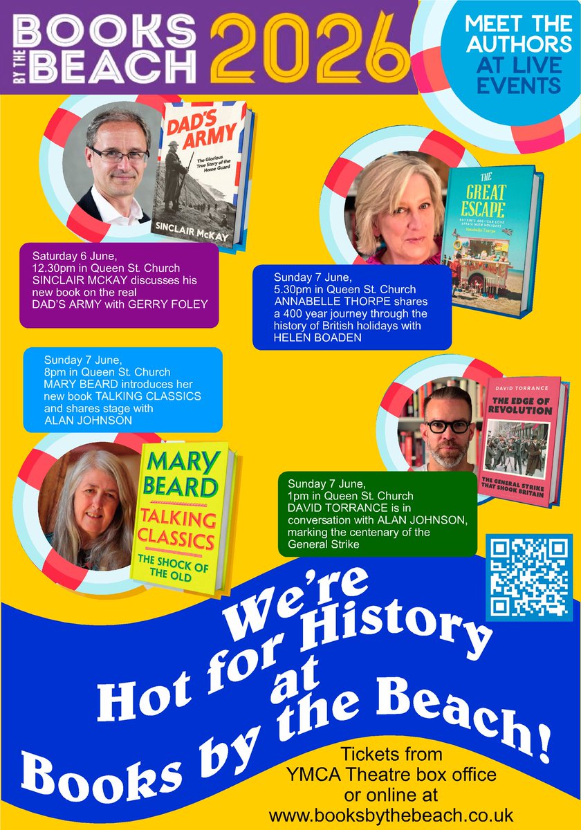 scarboroughbook's tweet photo. Are you Hot for #History ? #Scarborough is! 4 FAB events 6 &amp; 7 June at Queen St Church, Scarborough @wmarybeard @davidtorrance @alan_books @GerryFoleyTV @SAHS_org @MaritimeScarb @BooksUpNorth @YorkMuseumTrust @Yorkshire2018 Please share! Tickets here- https://t.co/ZB7pv2B73V https://t.co/CgSJhqvuWC