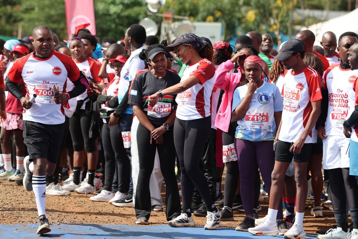 AbsaLifeKenya's tweet photo. From the early morning warm ups at Carnivore Grounds to the final baton exchanges across Nairobi, the day was full of 𝗚𝗥𝗜𝗧, teamwork and good energy.

Some tackled the 42km relay. Others worked behind the scenes to keep everything running smoothly. Every role mattered.
2/3 https://t.co/rcmiSyIRhX
