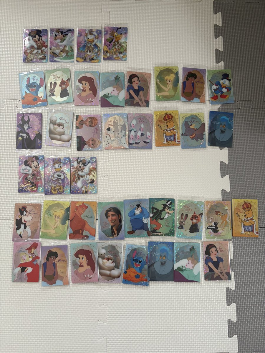 maruka_d's tweet photo. ディズニーウエハース第2弾
自分2箱分でSP7枚出た！被りなし
旦那2箱SP6枚グ被り。
4箱でSPデール以外全部出た
グ3枚ミニ2枚デジ2枚被り
N全種2枚ずつ以上は出た！
第1弾の時も4箱でSPデール以外出たけど、デールに嫌われてる？w https://t.co/XnLIO3dpOi