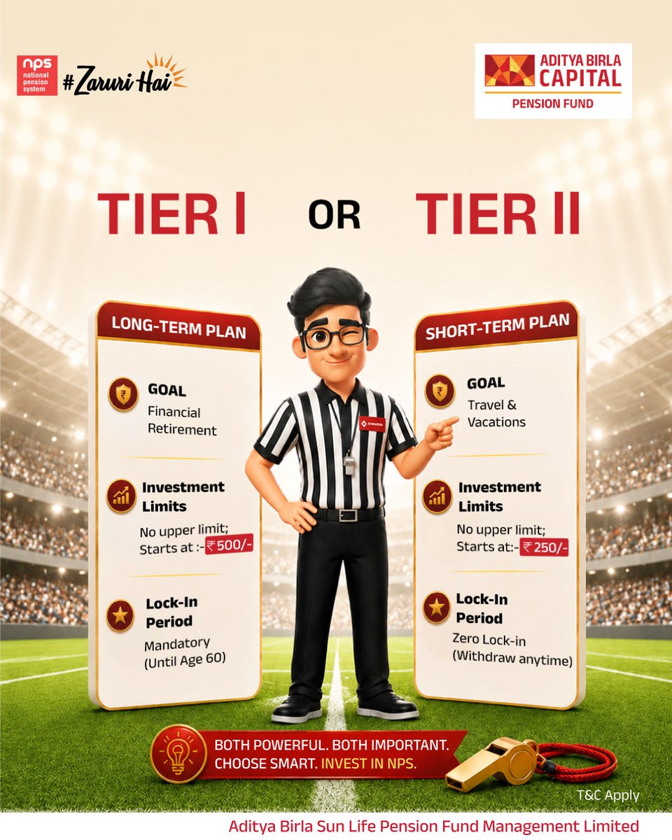 abslpml's tweet photo. One is for your "long-term" peace, the other is for your "whenever" needs. Mr. Samajhdaar shows you how to use both to stay ahead of the game.
#taxsavings #nps #samajhdaarikacertificate  #harinvestorkaapnaoption 

@PFRDAOfficial
@abcapital
@AdityaBirlaGrp https://t.co/IKIGLtahHO