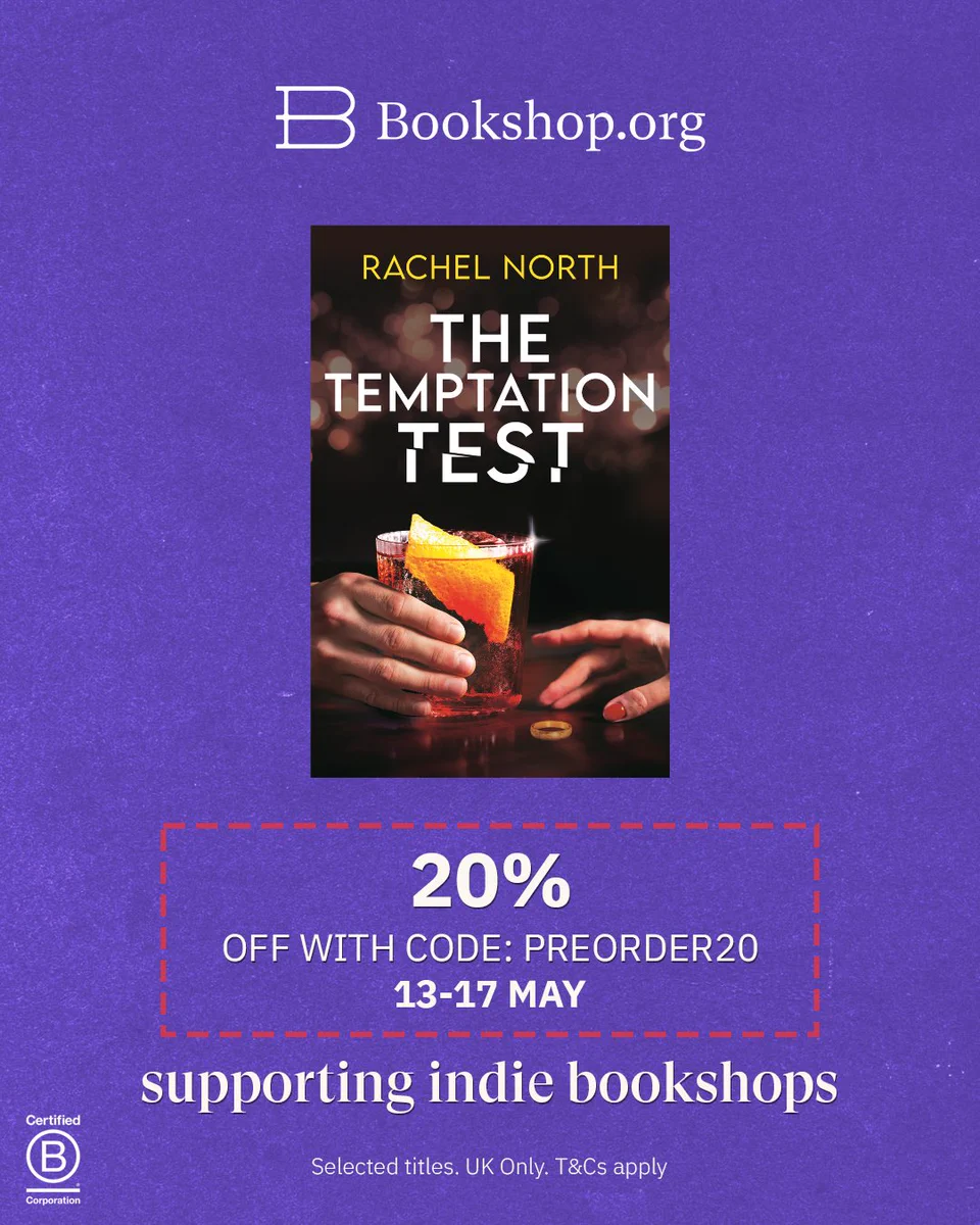 I'm delighted that my new book The Temptation Test, published 6th August, has been selected for a pre order promotion with Bookshop.org supporting indie bookshops. Order between 13-17 May and enter PREORDER20 at the checkout to secure your discount.
Thanks to @bookshop_org_uk Here are just a few excellent bookshops that I'm sure would appreciate your business. 🤓 @trumanbooksleeds @thegrovebookshop
@whitbybookshop @thecuriouscatbookshop @thebookshoponthesquare_otley
@bookshop
@shoplocal