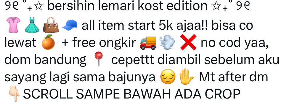 jaysecreties's tweet photo. still available bisa 🍊 ❌COD START 5K
#zonauangㅤ #zonajajan #preloved #wts https://t.co/5w7uou6q3X