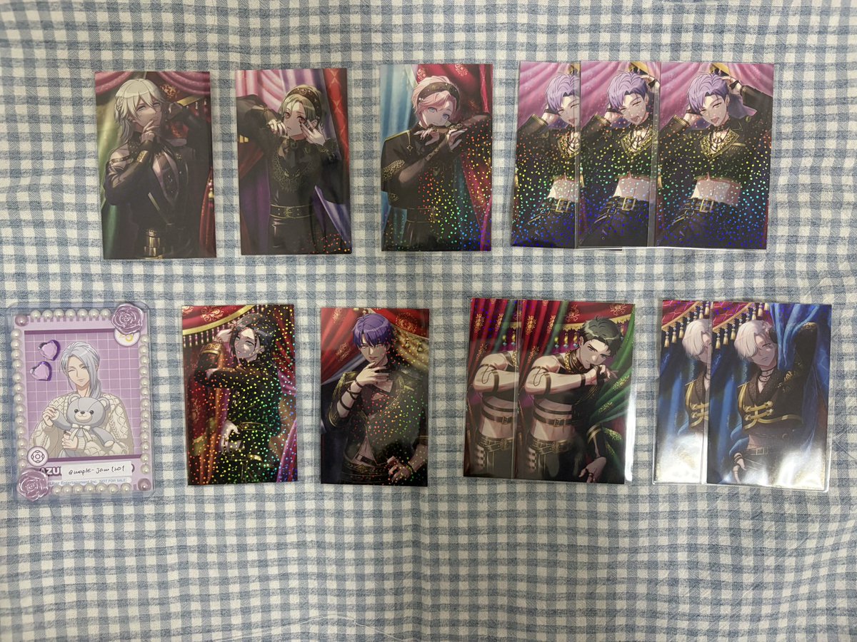 maple_jam1201's tweet photo. 【交換 譲渡】A3! アニメイト特典 第十二回公演フェア キラキラカード

譲⌇シトロン 幸 椋 九門 十座 莇 丞 密 

求⌇枚/200円+送料 or 東

✧纏めての方優先
✧郵送のみ

お気軽にお声がけくださいᴗ ᴗ∗*ﾟ https://t.co/4WtCkjDzUr