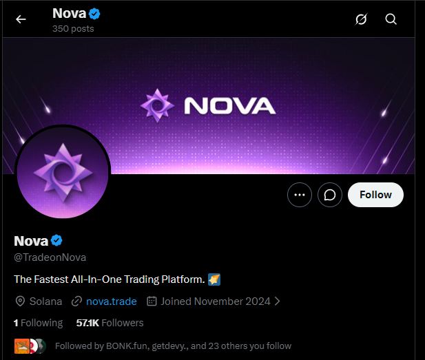 0xSells's tweet photo. What happened to the platform @TradeonNova ?

It has finally quietly shut down their website

This is huge news

Banks, Orangie, Threadguy, Frank degods all names who shilled even followed by Bonk  

https://t.co/OaQJFTZIu0 - site is down

One of the top trading platforms with countless draining scandals including potential draining of Cupsey shilled by countless huge KOL's 

This was literally the #1 telegram trading bot at one point

GONE.

POOF!