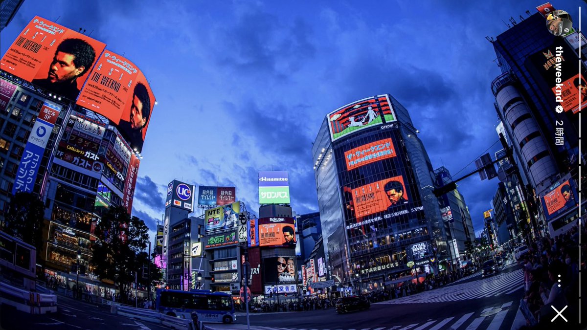 渋谷をジャックしてるThe Weeknd東京公演の広告
前座に¥ØU$UK€ ¥UK1MAT$Uの名前がない