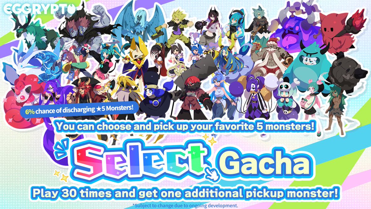 eggrypto_EN's tweet photo. 【Select Gacha Announcement!】
Two new gacha will be held from 5/15 3:00 to 5/22 3:00 (UTC)!

Look forward to it!
#eggrypto https://t.co/c9Fe0vDvCw